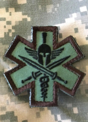 BuckUp Tactical Morale Patch Hook Molon Labe Spartan EMT 2.5" Sized Patches.