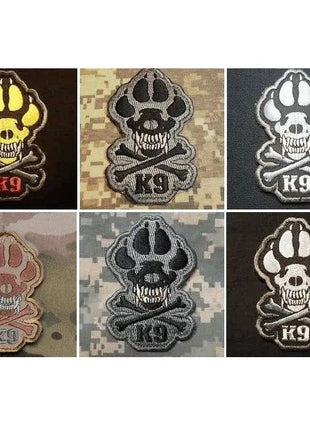 BuckUp Tactical Morale Patch Hook K9 Crossbones Patches 2.75".