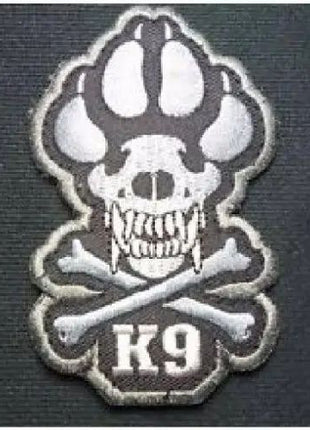 BuckUp Tactical Morale Patch Hook K9 Crossbones Patches 2.75".