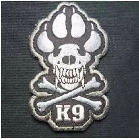 BuckUp Tactical Morale Patch Hook K9 Crossbones Patches 2.75".