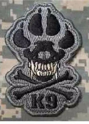 BuckUp Tactical Morale Patch Hook K9 Crossbones Patches 2.75".