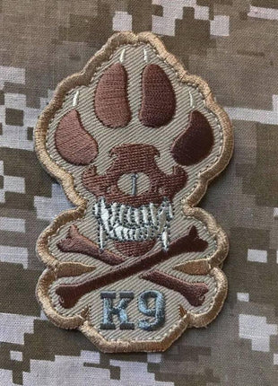 BuckUp Tactical Morale Patch Hook K9 Crossbones Patches 2.75".