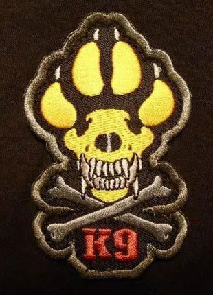 BuckUp Tactical Morale Patch Hook K9 Crossbones Patches 2.75".