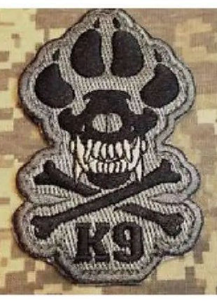 BuckUp Tactical Morale Patch Hook K9 Crossbones Patches 2.75".