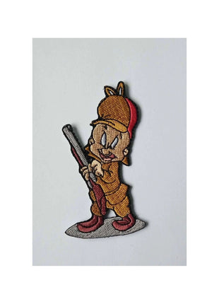 LOONEY TUNES CHARCATERS BUGS BUNNY MARVIN THE MARTIAN ELMER FUDD DIECUT VELCRO PATCHES.