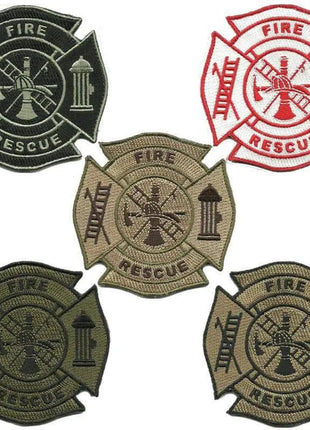BuckUp Tactical Morale Patch Hook FD Fire Department Logo Seal Patches 3.25".