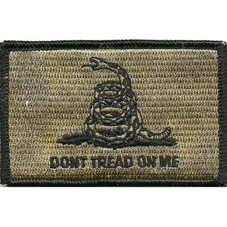BuckUp Tactical Morale Patch Hook Gadsden DTOM Don't Tread On Me Patches 3x2".