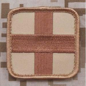 BuckUp Tactical Morale Patch Hook Medic Cross EMT Patches 2".