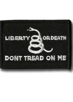 Gadsden Liberty Or Death Patches 3x2"