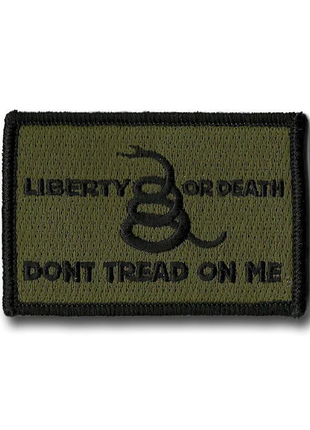 Gadsden Liberty Or Death Patches 3x2"
