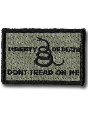 Gadsden Liberty Or Death Patches 3x2"