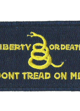 Gadsden Liberty Or Death Patches 3x2"
