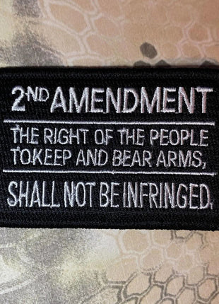 2nd amendment the right to bear arms rifle gun weapon morale 3x2" patch.