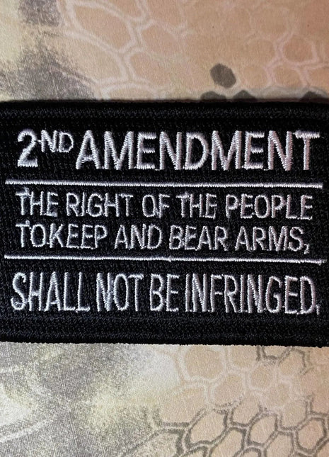 2nd amendment the right to bear arms rifle gun weapon morale 3x2" patch.