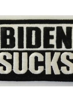BIDEN SUCKS 3x2" Hook Fastener patch.