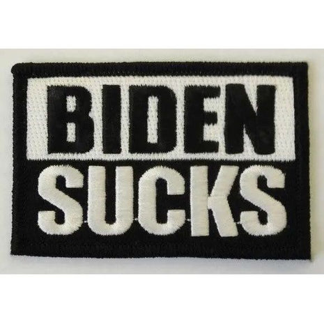 BIDEN SUCKS 3x2" Hook Fastener patch.