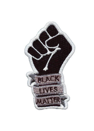 black lives matter 3" cutout fist die cut patch.