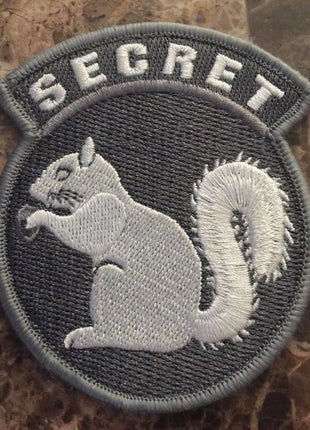 BuckUp Tactical Morale Patch Hook Secret Squirrel ACU White Patches 3".