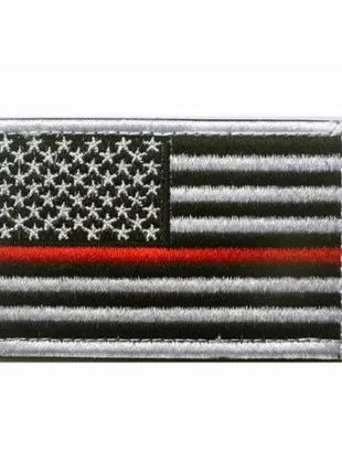 BuckUp Tactical Morale Patch Hook USA US Thin Red Line FD Patches 3x2".