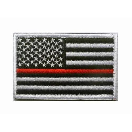 BuckUp Tactical Morale Patch Hook USA US Thin Red Line FD Patches 3x2".