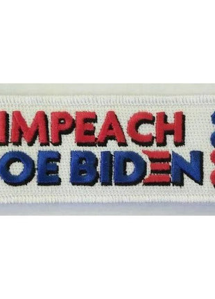 IMPEACH JOE BIDEN 2020 4x2" Hook Fastener patch.
