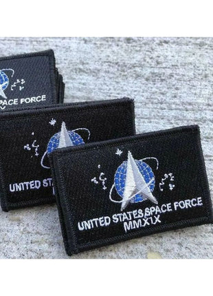 Space Force Seal Funny Morale Velcro Hook Backing 3x2".