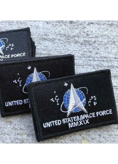 Space Force Seal Funny Morale Velcro Hook Backing 3x2".