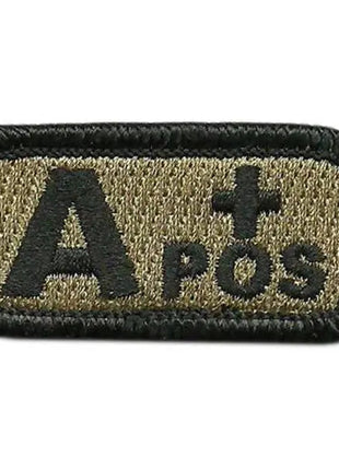 BuckUp Tactical Morale Patch Hook Blood Type A- A+ AB- AB+ B- B+ O- O+ Neg Pos.
