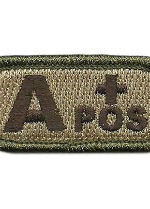 BuckUp Tactical Morale Patch Hook Blood Type A- A+ AB- AB+ B- B+ O- O+ Neg Pos.