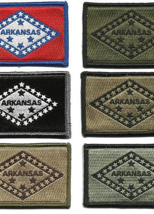 BuckUp Tactical Morale Patch Hook Arkansas Little Rock State Patches 3x2".