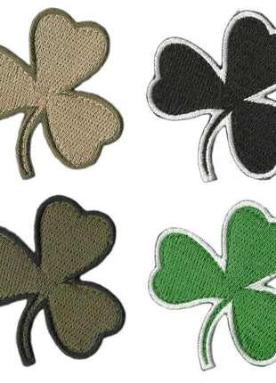 BuckUp Tactical Morale Patch Hook Die Cut Clover Patches 2".