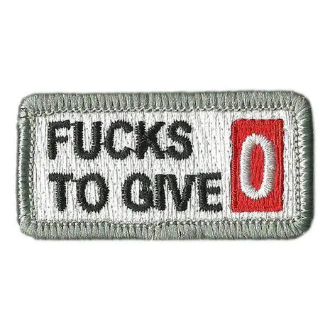 BuckUp Tactical Morale Patch Hook Fucks fuck TO GIVE F Word funny Patches 2x1".