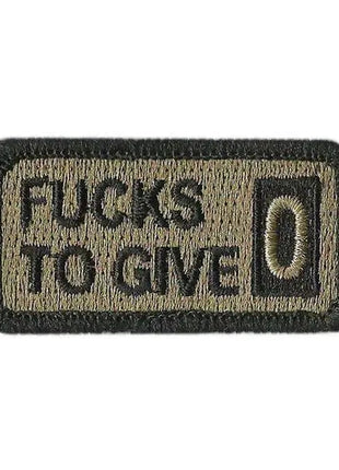 BuckUp Tactical Morale Patch Hook Fucks fuck TO GIVE F Word funny Patches 2x1".