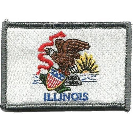 BuckUp Tactical Morale Patch Hook Illinois Springfield State Patches 3x2".