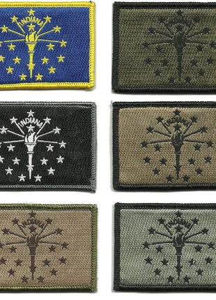 BuckUp Tactical Morale Patch Hook Indiana Indianapolis State Patches 3x2".
