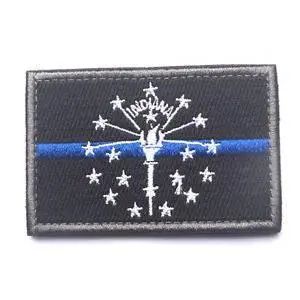 BuckUp Tactical Morale Patch Hook Indiana Indianapolis State Patches 3x2".
