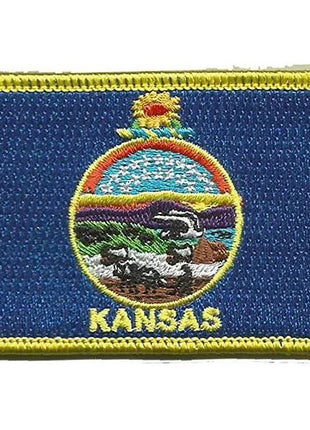 BuckUp Tactical Morale Patch Hook Kansas Topeka State Patches 3x2".