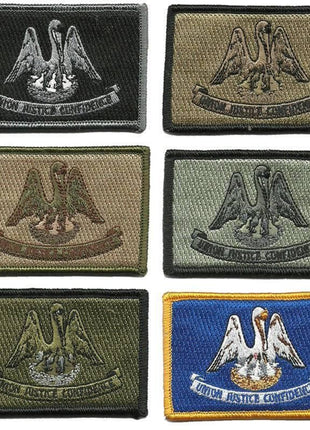 BuckUp Tactical Morale Patch Hook Louisiana Baton Rouge State Patches 3x2".