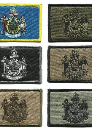 BuckUp Tactical Morale Patch Hook Maine Augusta State Patches 3x2".