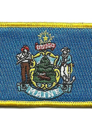 BuckUp Tactical Morale Patch Hook Maine Augusta State Patches 3x2".