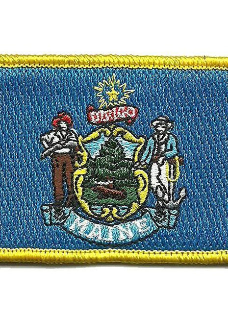 BuckUp Tactical Morale Patch Hook Maine Augusta State Patches 3x2".