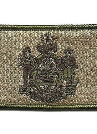 BuckUp Tactical Morale Patch Hook Maine Augusta State Patches 3x2".
