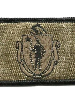 BuckUp Tactical Morale Patch Hook Massachusetts Boston State Patches 3x2".