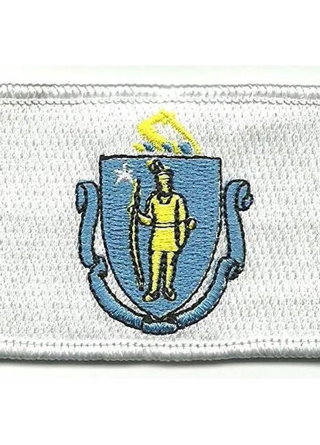 BuckUp Tactical Morale Patch Hook Massachusetts Boston State Patches 3x2".