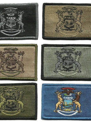 BuckUp Tactical Morale Patch Hook Michigan Lansing State Patches 3x2".