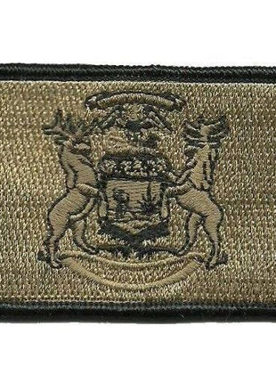 BuckUp Tactical Morale Patch Hook Michigan Lansing State Patches 3x2".