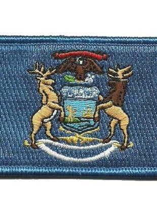 BuckUp Tactical Morale Patch Hook Michigan Lansing State Patches 3x2".