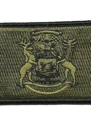 BuckUp Tactical Morale Patch Hook Michigan Lansing State Patches 3x2".