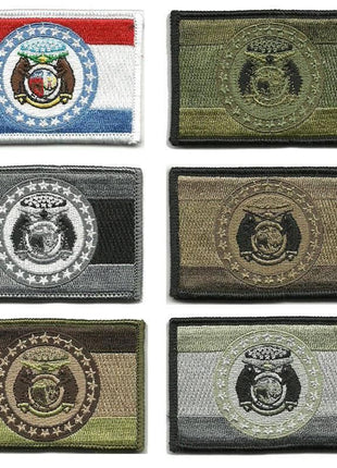 BuckUp Tactical Morale Patch Hook Missouri Jefferson City State Patches 3x2".
