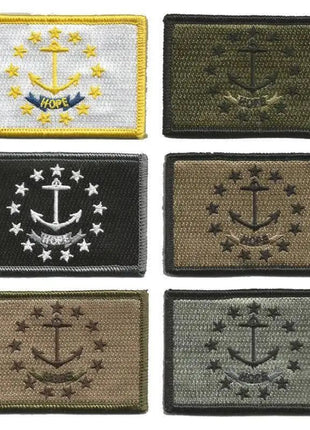 BuckUp Tactical Morale Patch Hook Rhode Island State Patches 3x2".